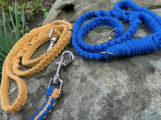 Macrame Dog Leads and Collars