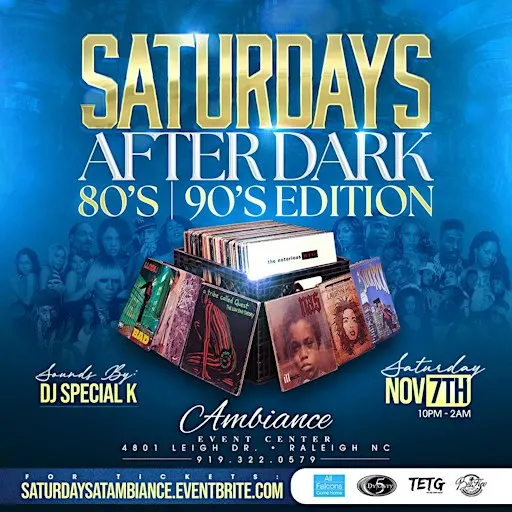SATURDAYS AFTER DARK "80s/90s Edition"