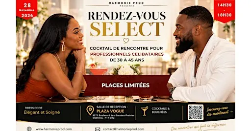 Cocktail de rencontre pour professionnels célibataires de 30 à 45 ans