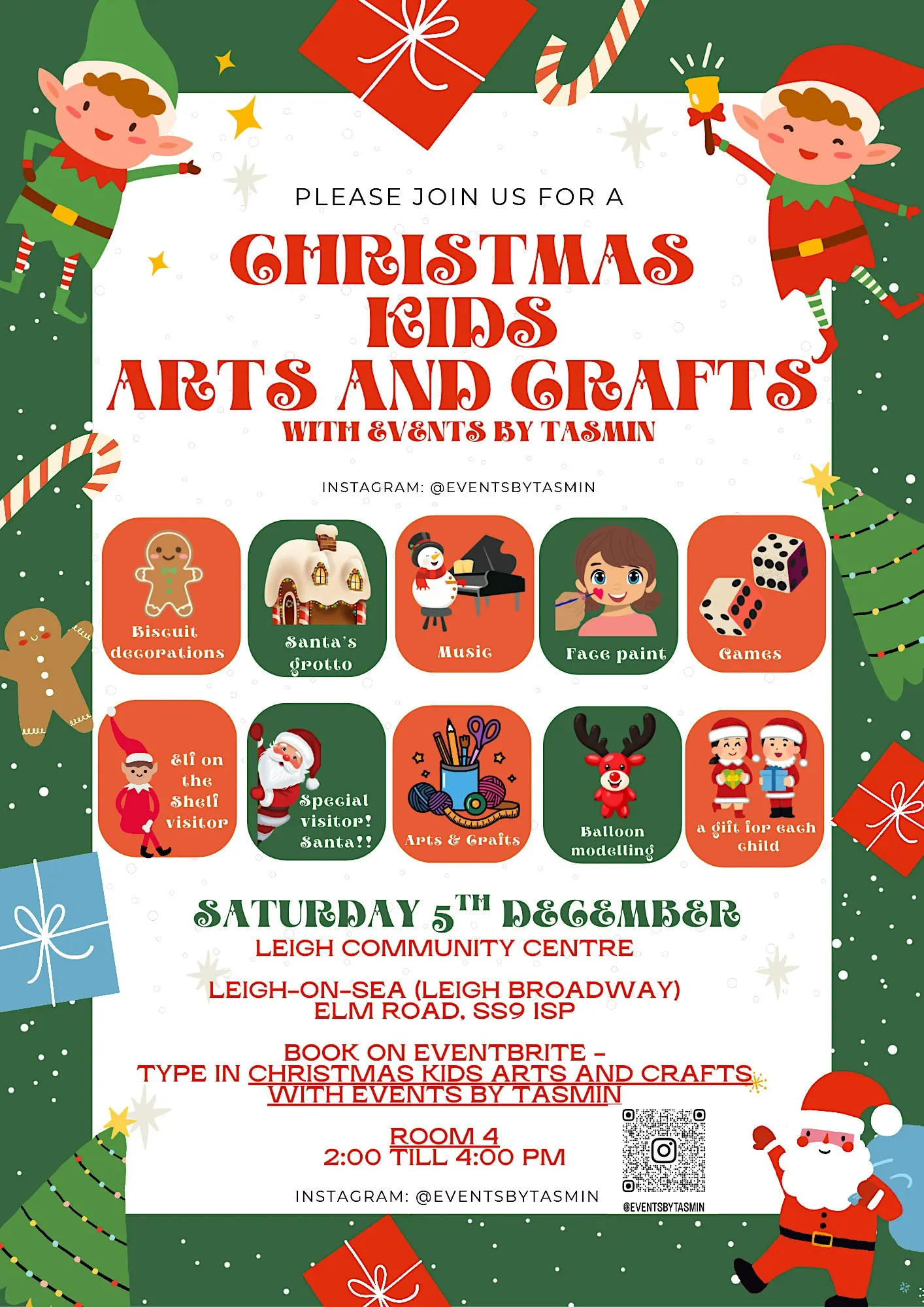 Christmas Kids Arts & Crafts with Events By Tasmin