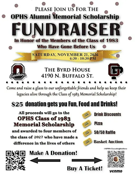 OPHS 9th Annual Alumni Memorial Scholarship Event