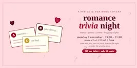 Romance Trivia Night · A Pub Quiz for Book Lovers