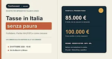 Tasse in Italia senza paura: forfettario, FOP ucraino e come crescere