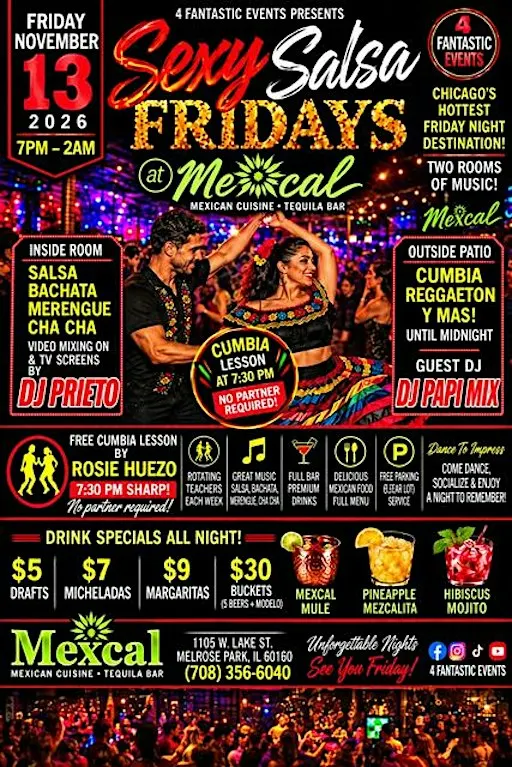 SEXY SALSA FRIDAYS at MEXCAL