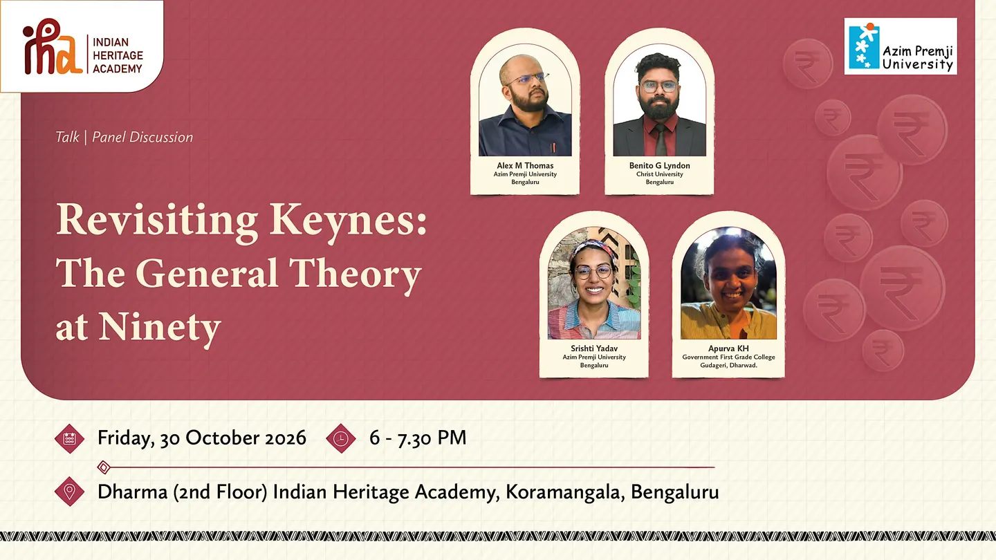 Revisiting Keynes: The General Theory at Ninety | October 30 | 6 PM