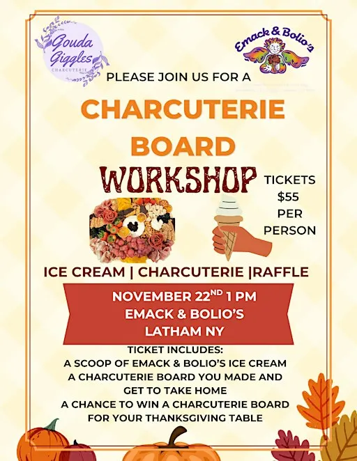 Charcuterie & Ice Cream Workshop at Emack & Bolio’s