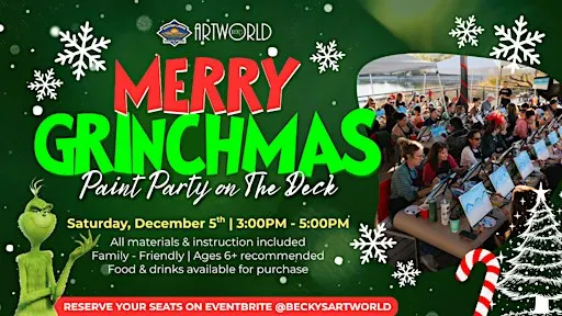 Merry Grinchmas Paint Party on The Deck