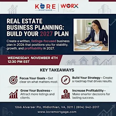 Real Estate Business Planning Workshop: Build Your 2027 Plan