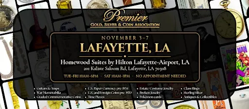 Lafayette, LA Roadshow- A free, Five Day Only Buying Event
