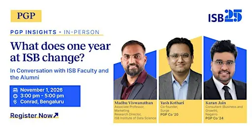 PGP Insights: Meet ISB Faculty and the Admissions Team in Bengaluru