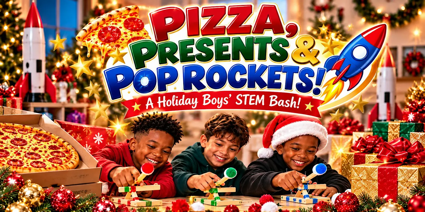 Pizza, Presents & Pop Rockets! | A Holiday Boys' STEM Bash