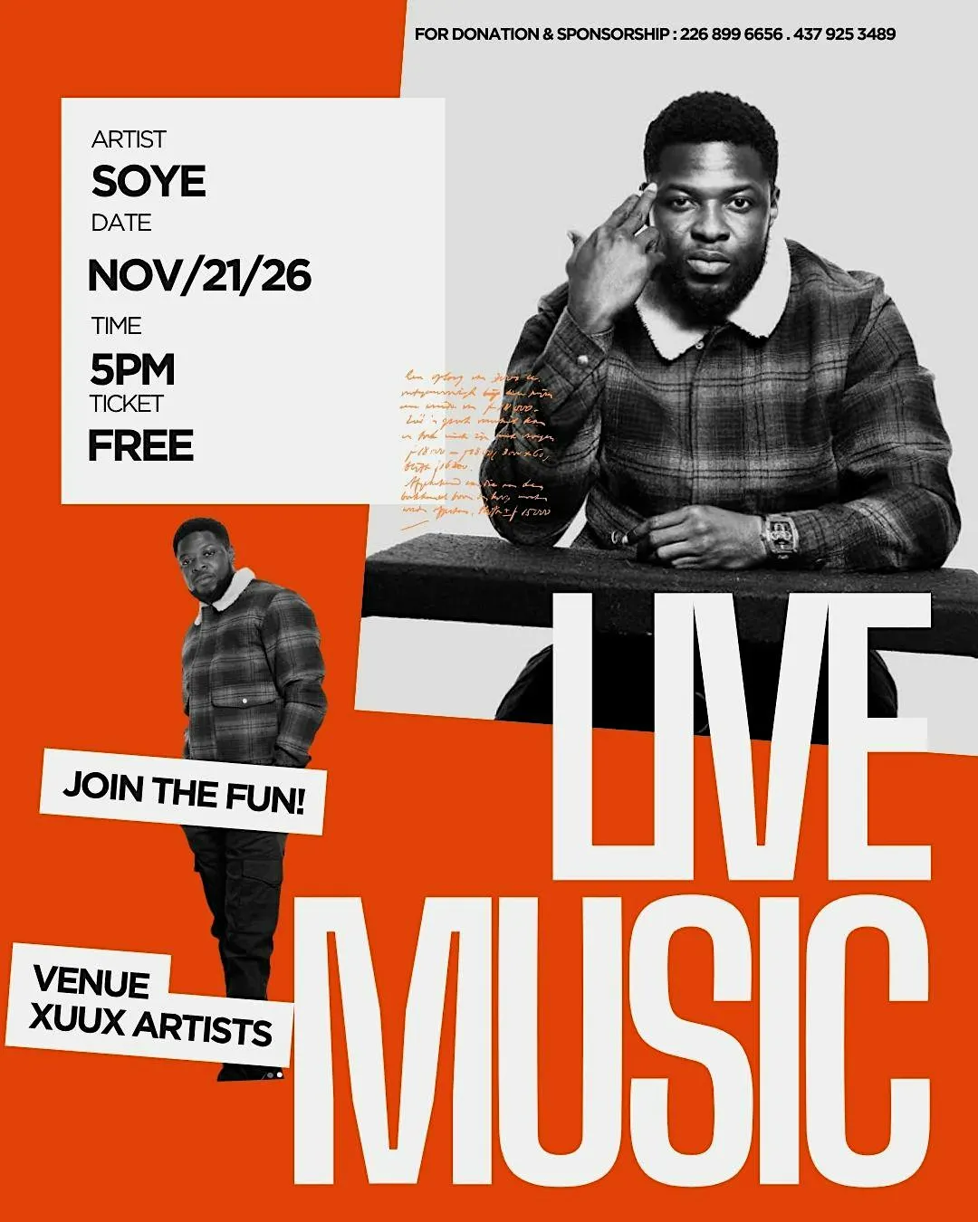 LIVE MUSIC WITH SOYE SOUND