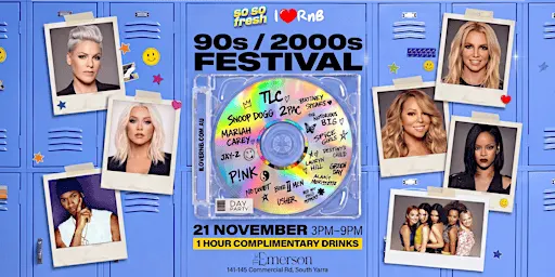 90s + 2000s Day Party Festival (25+ Event)