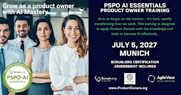 Product Owner - AI Essentials (PSPO-AIE). A Scrum.org Certified Training.