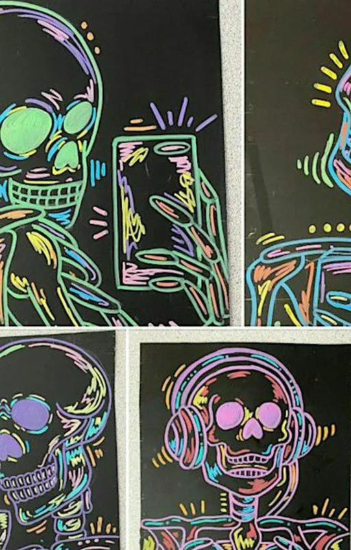 Halloween Neon Skeleton Art (ages 11 - 18) @ JOY