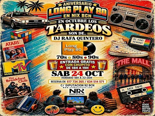 Tardeo Aniversario Long Play 80 en NIX Barcelona