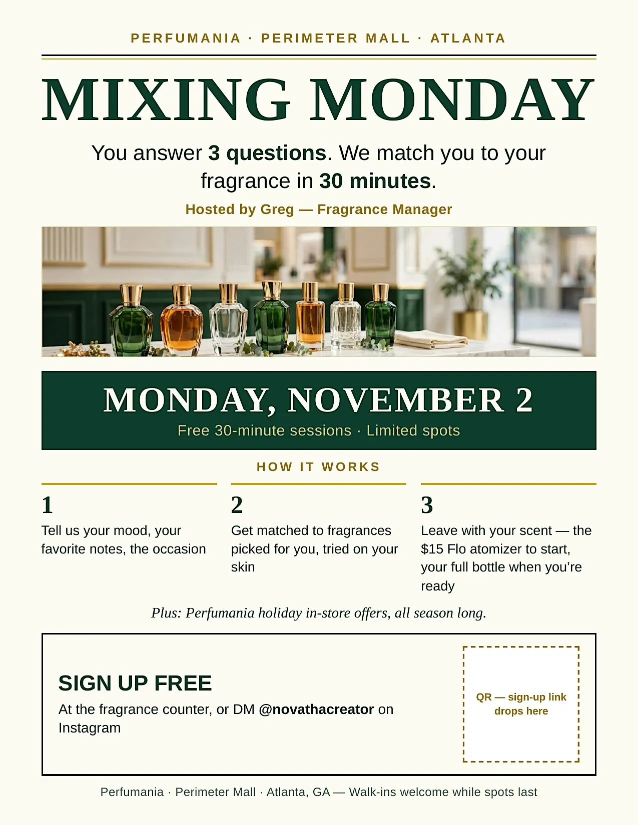 Mixing Monday — Free 30-Minute Fragrance Matching Sessions at Perfumania