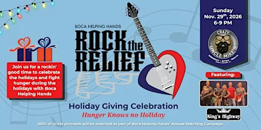 Rock The Relief Benefiting Boca Helping Hands
