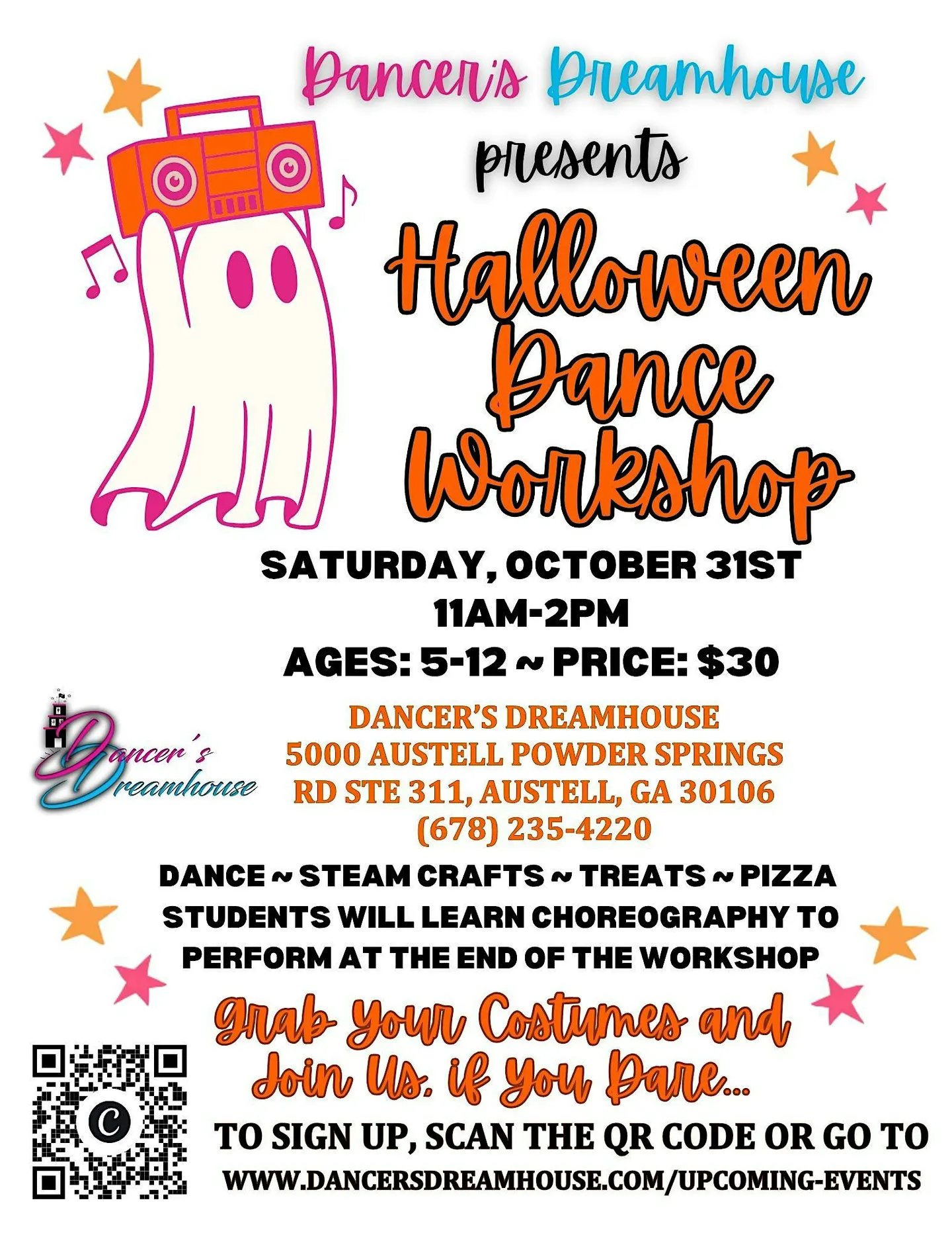 Dancer's Dreamhouse Presents: Halloween Dance Workshop