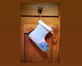 Beginner wet felted Christmas stocking workshop (Age 16+)