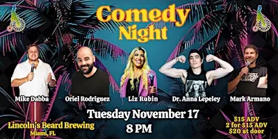 Comedy Night at Lincoln's Beard Brewing