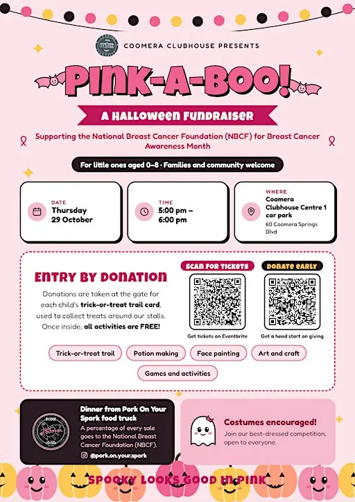 Trick-or-Treat for Pink -Halloween Fundraiser event