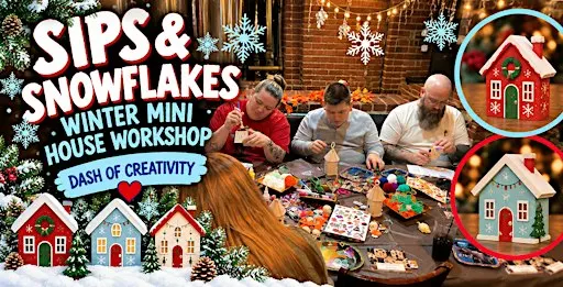 Winter Holiday Mini House Decorating Workshop at Stark Brewing Company