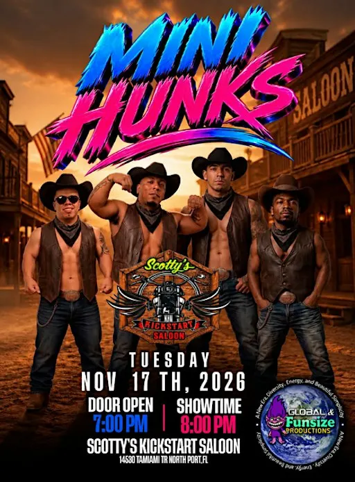 MINI HUNKS - SEXY, SOPHISTICATED, FUNNY ENERGIZED SHOW-CASE