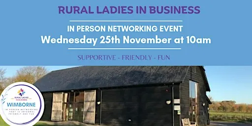 Rural Ladies in Business - November In person Networking event