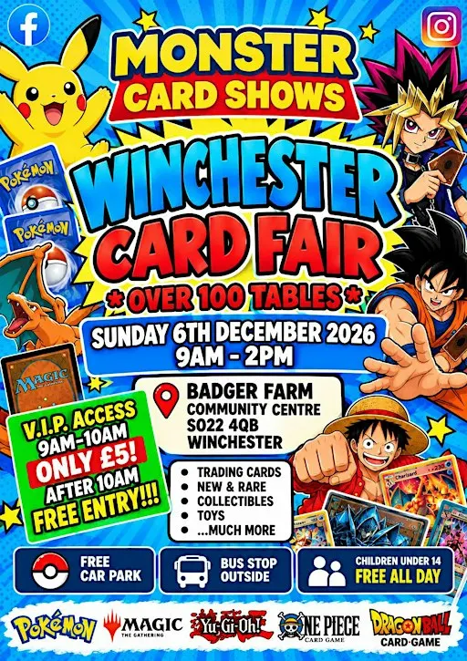 Winchester CARD SHOW - BRAND NEW EVENT - over 100 tables