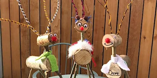 Make a Festive Wooden Reindeer at Kingfisher Barn
