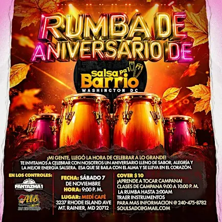 Rumba Salsera Aniversario Salsa Palbarrio