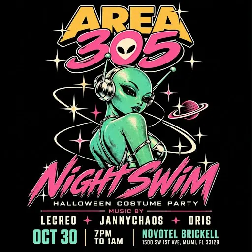 AREA 305: NIGHT SWIM — Halloween Costume Party in Miami