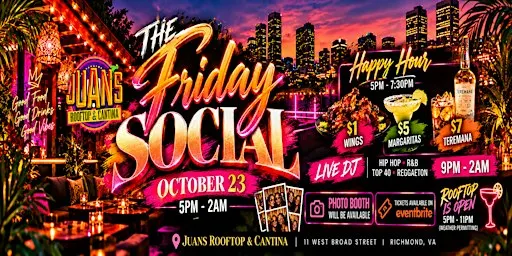 The Friday Social at Juan's Rooftop & Cantina | October 23
