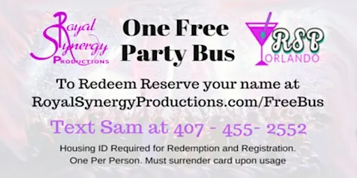 Free Party Bus With Royal Synergy Productions