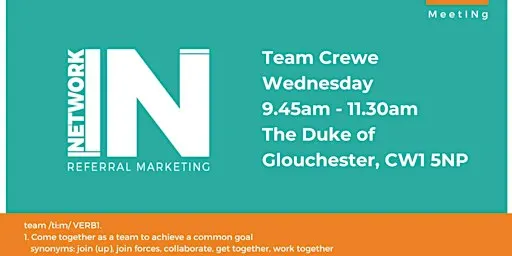 NetworkIN Team Crewe Brunch Fortnightly Meeting