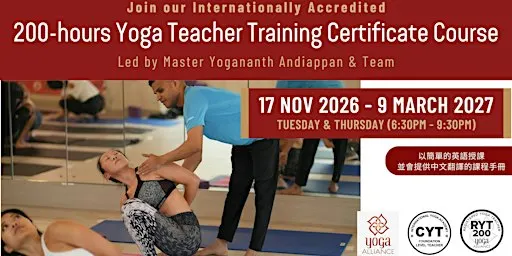 200-hours Yoga Teacher Training Certificate Course