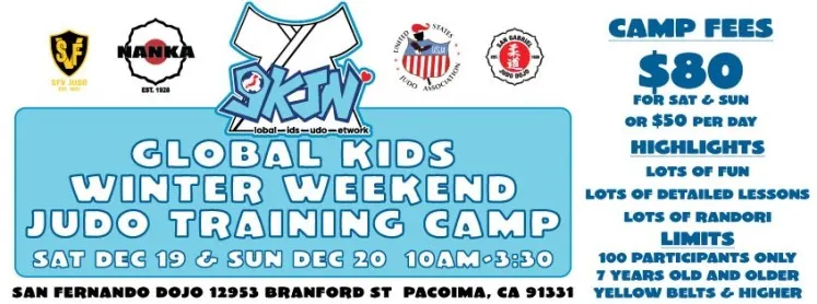 GKJN Global Kids Winter Weekend Judo Training Camp