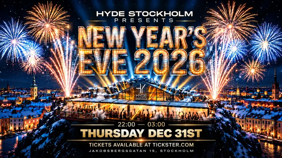 NYÅRSAFTON 2026/2027 PÅ HYDE STOCKHOLM