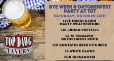Bye Week and Oktoberfest Party at Top Dawg Tavern in Bethlehem