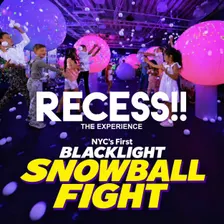 NYC's First Indoor Blacklight Snowball Fight - RECESS!!