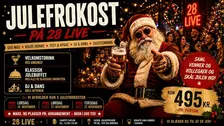 Julefrokost på 28 Live i Roskilde