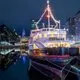 Hot jazz and Hawaiian melodies aboard the Mersey daffodil.