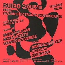 RUIDO SOUND pres. ITALIAN ELECTRONIC SOUNDSCAPES AFTERSHOW (NIGHT PROGRAM)