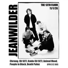 Jeanwilder (Florida), Animal Mood (Corpus Christi), People In Black (Members of Urban heat and Night Ritualz), Death Palmz, Dj Sets by Chrmng & Kaido (Florida)