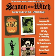 Season of the Witch: Halloween Horror Art Print Show (Upstairs!)