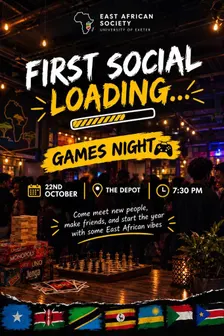 🎮 EAS First Social: Games Night! 🎉