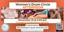 Womens' Drum Circle - November 2026 (Afternoon)