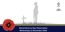 2026 Remembrance Day Service and Lunch