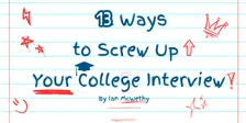 13 Ways to Screw Up Your College Interview
